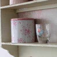 Guľatá plechová dóza Abelone raspberry 14cm