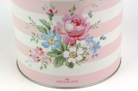 Okrúhla plechová škatuľa Marie pale pink 14cm