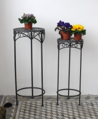 Okrúhle stolíky na kvety 74 a 65cm - 2 kusy