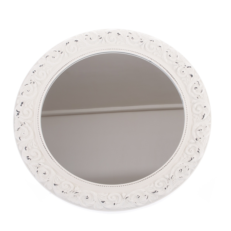 Okrúhle zrkadlo so zdobením