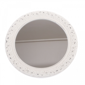 Okrúhle zrkadlo so zdobením