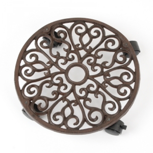 Okrúhly liatinový podstavec pod kvetináč 33cm