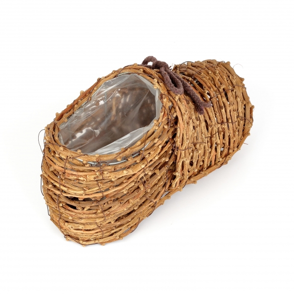 Kvetináč bota z prutia 29x13x15cm