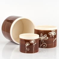 Kvetináč hnedý 10x9cm