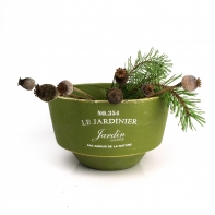 Kvetináč keramický svetlo zelený 25x15x25cm