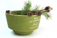 Kvetináč keramický svetlo zelený 25x15x25cm