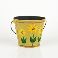 Kvetináč vedierko s motívom 13x11cm