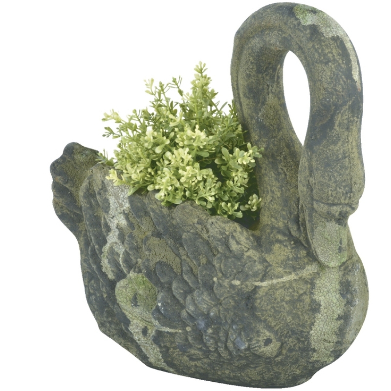 Kvetináč labuť machový povrch 35,6 cm