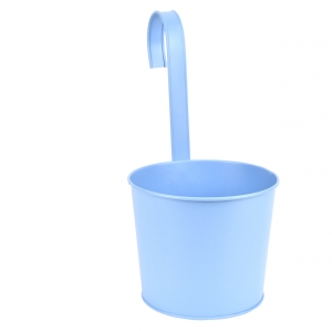 Kvetináč na balkón závesný kov š. 17,7 cm modrá