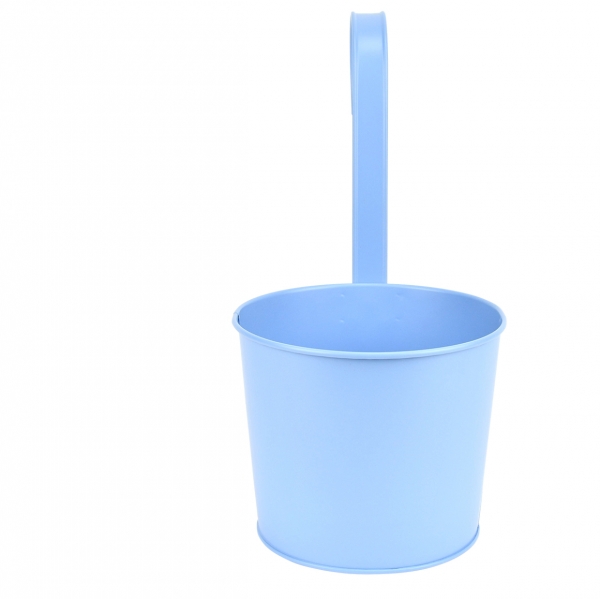 Kvetináč na balkón závesný kov š. 17,7 cm modrá