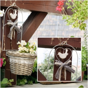 Kvetináč na stenu z vŕbového prútia 51cm