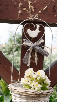 Kvetináč na stenu z vŕbového prútia 51cm