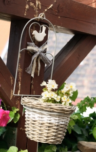 Kvetináč na stenu z vŕbového prútia 51cm