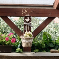 Kvetináč na stenu z vŕbového prútia 51cm