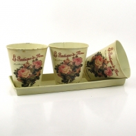 Kvetináč - sada 3ks obalov a misiek 100x75mm