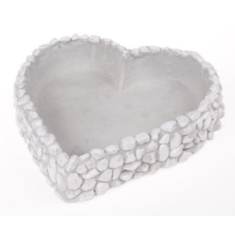 Kvetináč srdca 27 x 26 cm betónový