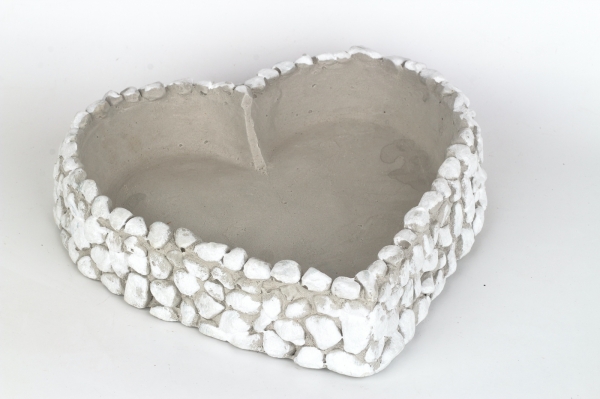 Kvetináč srdca 27 x 26 cm betónový