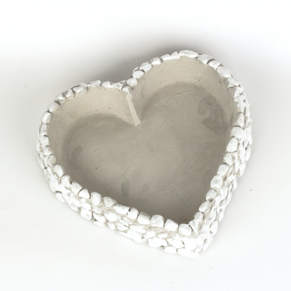 Kvetináč srdca 27 x 26 cm betónový