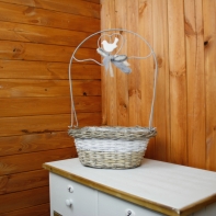 Kvetináč z vŕbového prútia provence 58x38x23cm