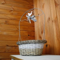 Kvetináč z vŕbového prútia provence 58x38x23cm