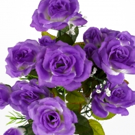 Kytica modrých čajových ruží 34cm