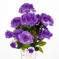 Kytica modrých čajových ruží 34cm