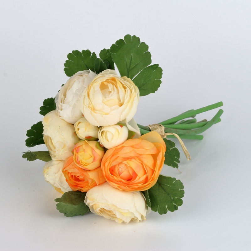 Kytice umelých pivoniek oranžová 24cm