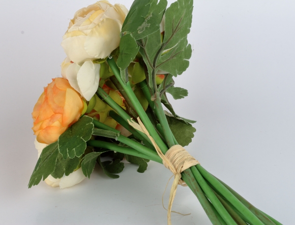 Kytice umelých pivoniek oranžová 24cm