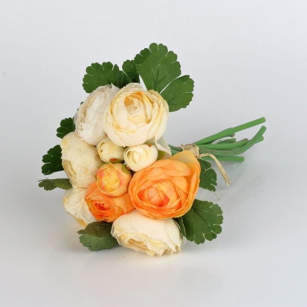 Kytice umelých pivoniek oranžová 24cm