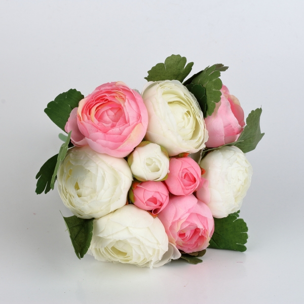 Kytice umelých pivoniek svetlo ružová 24cm