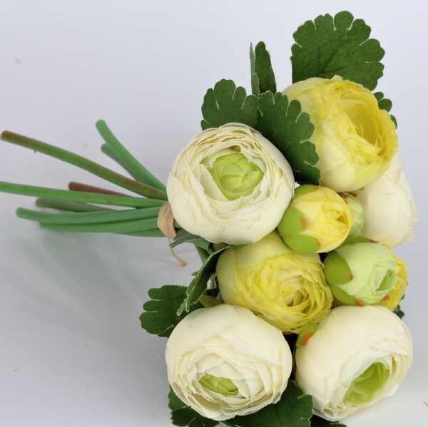 Kytice umelých pivoniek zelená 24cm