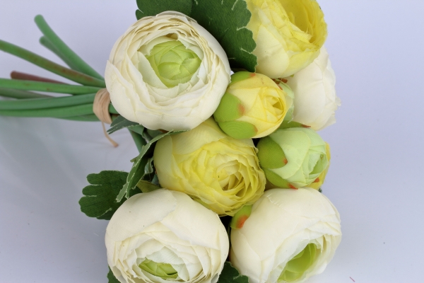 Kytice umelých pivoniek zelená 24cm