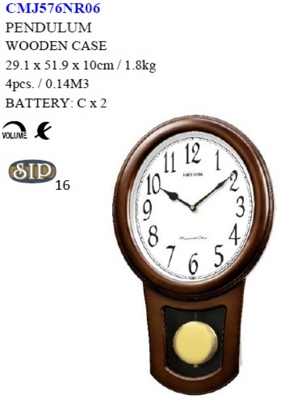 Kyvadlové hodiny oválne 29,1x10x51,9cm