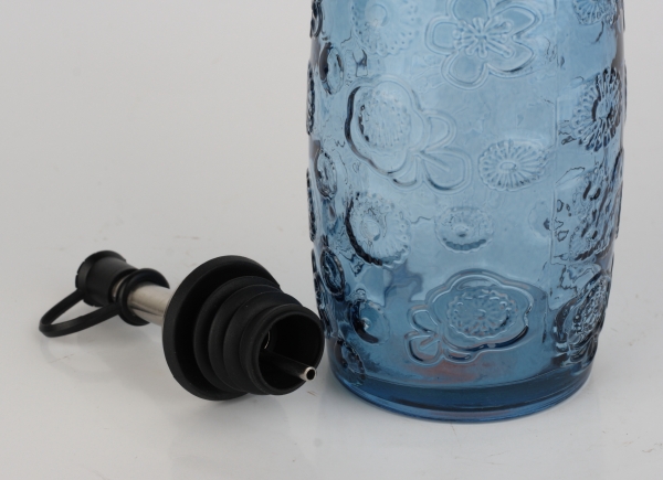 Fľaša na olej FLORA modrá