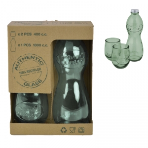 Fľaša na vodu a 2 poháre