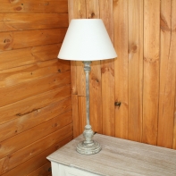 Lampa stolná kovová biela 75cm