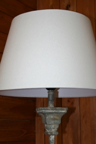 Lampa vysoká hnedá + cylindr - biele šisovanie 130cm