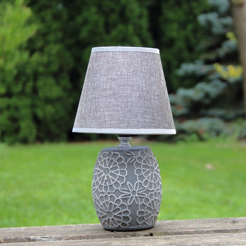 Lampička do spálne šedá