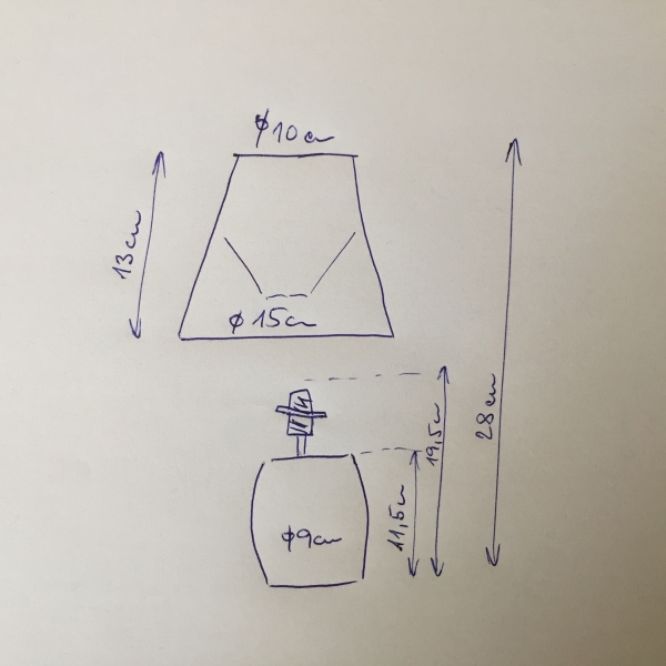 Lampička do spálne šedá
