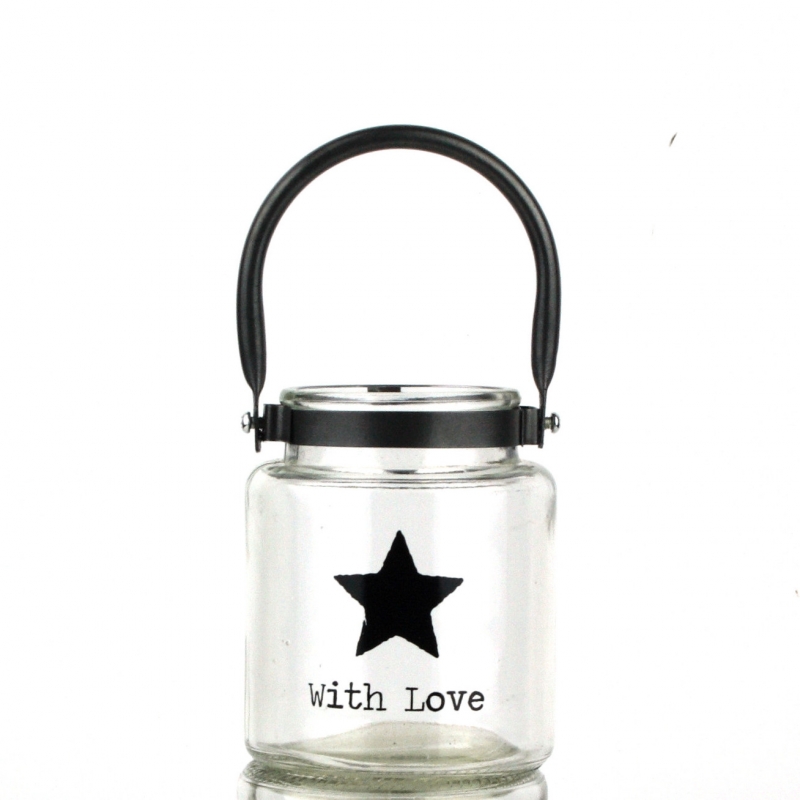 Lampička na sviečku - motív hviezda