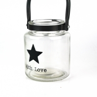 Lampička na sviečku - motív hviezda