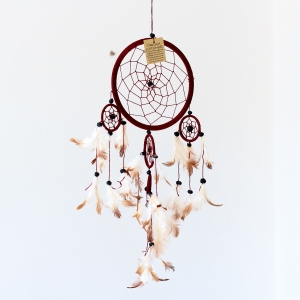 Lapač snov hnedy 17cm