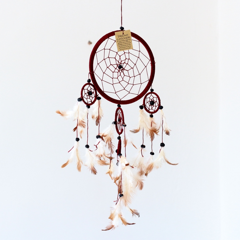 Lapač snov hnedy 17cm