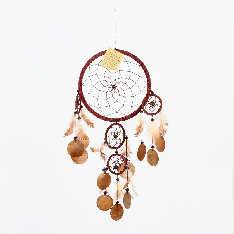 Lapač snov hnedý veľký 16 cm