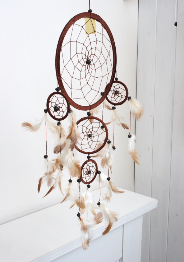 Lapač snov tmavo hnedý 22cm 