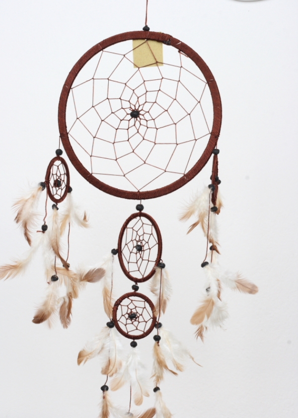 Lapač snov tmavo hnedý 22cm 