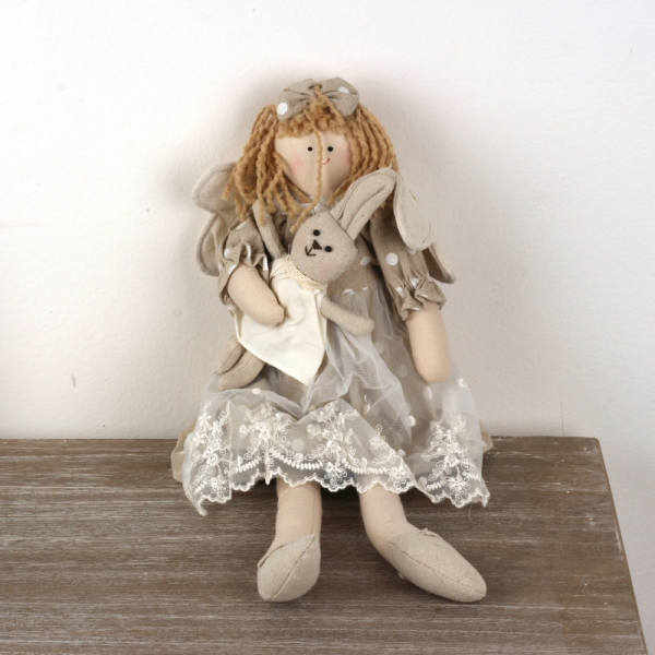 Látková bábika s krídlami 48cm