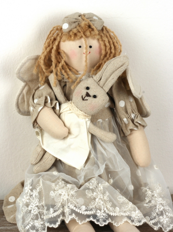 Látková bábika s krídlami 48cm