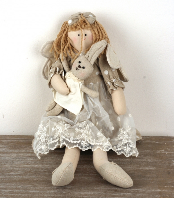 Látková bábika s krídlami 48cm