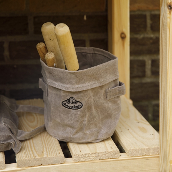 Látkový úložný box 15 x 15 x 15 cm voskované plátno veľkosť S